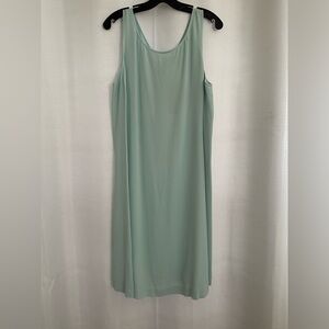 Eileen Fisher Silk Ballet NK Shift Dress In Color Clearwater size Large